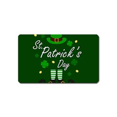 St Patricks Leprechaun Magnet (name Card) by Valentinaart