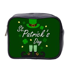 St Patricks Leprechaun Mini Toiletries Bag 2-side by Valentinaart