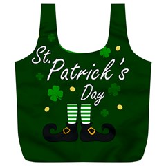 St Patricks Leprechaun Full Print Recycle Bags (l)  by Valentinaart