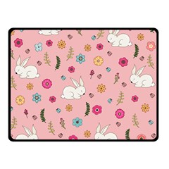 Easter Bunny  Double Sided Fleece Blanket (small)  by Valentinaart