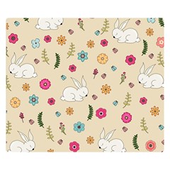 Easter Bunny  Double Sided Flano Blanket (small)  by Valentinaart