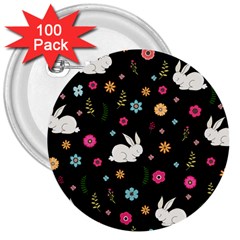 Easter Bunny  3  Buttons (100 Pack)  by Valentinaart