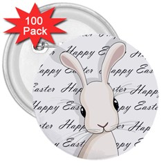 Easter Bunny  3  Buttons (100 Pack)  by Valentinaart