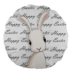 Easter Bunny  Large 18  Premium Flano Round Cushions by Valentinaart