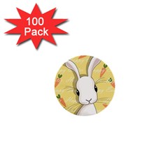 Easter Bunny  1  Mini Buttons (100 Pack)  by Valentinaart