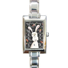 Easter Bunny  Rectangle Italian Charm Watch by Valentinaart