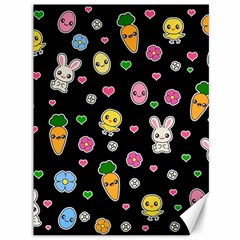 Easter Kawaii Pattern Canvas 36  X 48   by Valentinaart