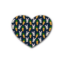 Easter Kawaii Pattern Heart Coaster (4 Pack)  by Valentinaart