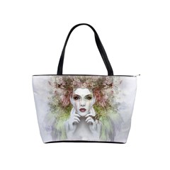 Woman Face Abstract Colorful Shoulder Handbags by ImagineWorld