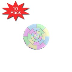 Color Wheel 3d Pastels Pale Pink 1  Mini Magnet (10 Pack)  by Nexatart