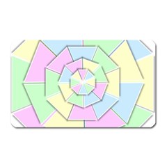Color Wheel 3d Pastels Pale Pink Magnet (rectangular) by Nexatart