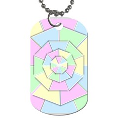 Color Wheel 3d Pastels Pale Pink Dog Tag (one Side) by Nexatart