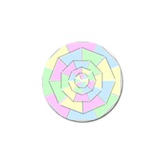 Color Wheel 3d Pastels Pale Pink Golf Ball Marker (4 Pack) by Nexatart