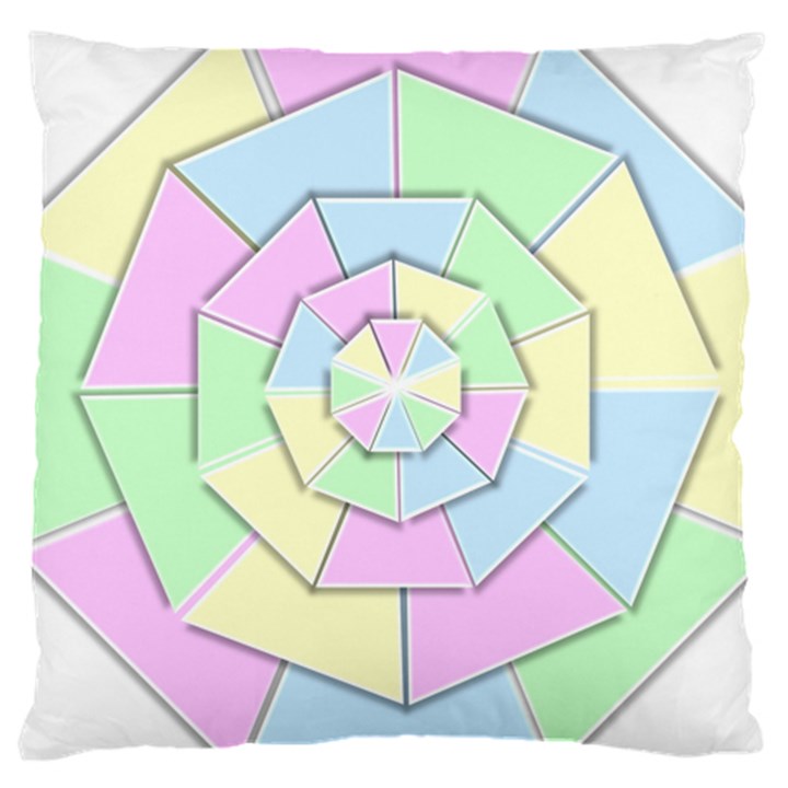 Color Wheel 3d Pastels Pale Pink Large Cushion Case (Two Sides)