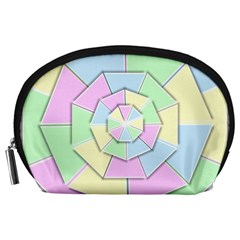 Color Wheel 3d Pastels Pale Pink Accessory Pouches (large)  by Nexatart