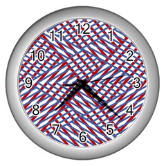 Abstract Chaos Confusion Wall Clocks (silver) 