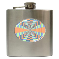 Fabric 3d Color Blocking Depth Hip Flask (6 Oz)