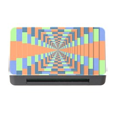 Fabric 3d Color Blocking Depth Memory Card Reader With Cf