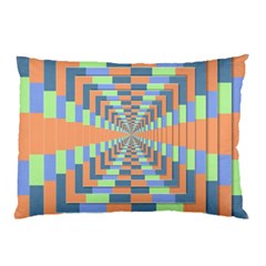 Fabric 3d Color Blocking Depth Pillow Case (two Sides) by Nexatart