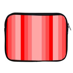 Red Monochrome Vertical Stripes Apple Ipad 2/3/4 Zipper Cases by Nexatart