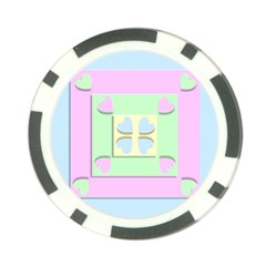 Hearts 3d Decoration Design Love Poker Chip Card Guard