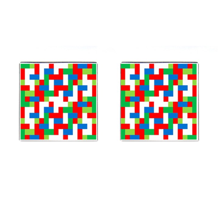 Geometric Maze Chaos Dynamic Cufflinks (Square)