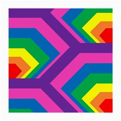 Geometric Rainbow Spectrum Colors Medium Glasses Cloth (2-side) by Nexatart