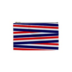 Red White Blue Patriotic Ribbons Cosmetic Bag (small) 