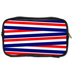 Red White Blue Patriotic Ribbons Toiletries Bags 2-side