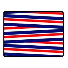 Red White Blue Patriotic Ribbons Double Sided Fleece Blanket (small) 