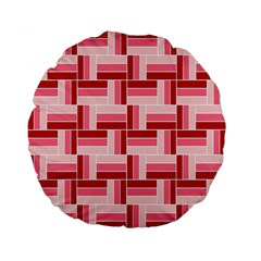 Pink Red Burgundy Pattern Stripes Standard 15  Premium Flano Round Cushions by Nexatart