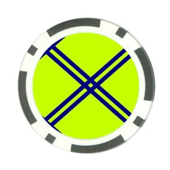 Stripes Angular Diagonal Lime Green Poker Chip Card Guard