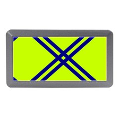 Stripes Angular Diagonal Lime Green Memory Card Reader (mini) by Nexatart