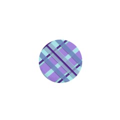 Diagonal Plaid Gingham Stripes 1  Mini Buttons by Nexatart