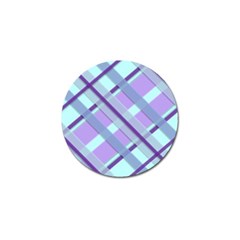 Diagonal Plaid Gingham Stripes Golf Ball Marker (4 Pack)