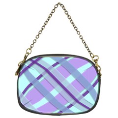 Diagonal Plaid Gingham Stripes Chain Purses (two Sides) 