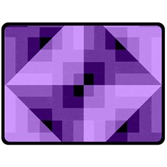 Purple Geometric Cotton Fabric Fleece Blanket (large) 