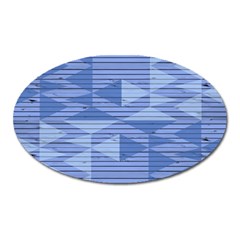 Texture Wood Slats Geometric Aztec Oval Magnet by Nexatart