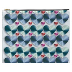 Valentine Valentine S Day Hearts Cosmetic Bag (xxxl)  by Nexatart