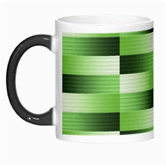 Pinstripes Green Shapes Shades Morph Mugs by Nexatart