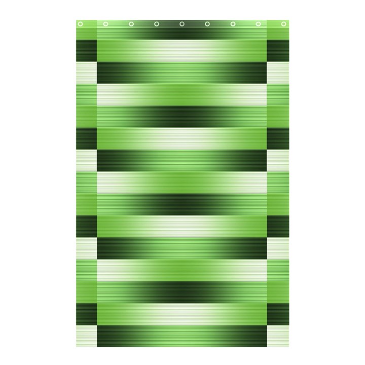 Pinstripes Green Shapes Shades Shower Curtain 48  x 72  (Small) 
