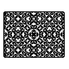 Black And White Geometric Pattern Double Sided Fleece Blanket (small)  by dflcprints