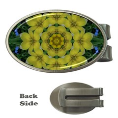 Fantasy Plumeria Decorative Real And Mandala Money Clips (oval)  by pepitasart