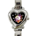 Awesome Eagle With Flowers Heart Italian Charm Watch