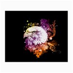 Awesome Eagle With Flowers Small Glasses Cloth