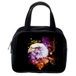 Awesome Eagle With Flowers Classic Handbags (One Side)