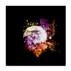 Awesome Eagle With Flowers Tile Coasters by FantasyWorld7