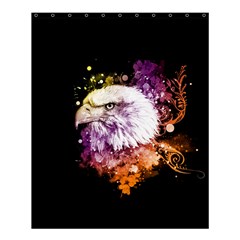 Awesome Eagle With Flowers Shower Curtain 60  X 72  (medium)  by FantasyWorld7