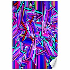 Stars Beveled 3d Abstract Stripes Canvas 24  X 36 