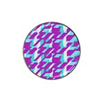 Fabric Textile Texture Purple Aqua Hat Clip Ball Marker Front